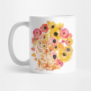 Watercolor Ginger Kitten Mug